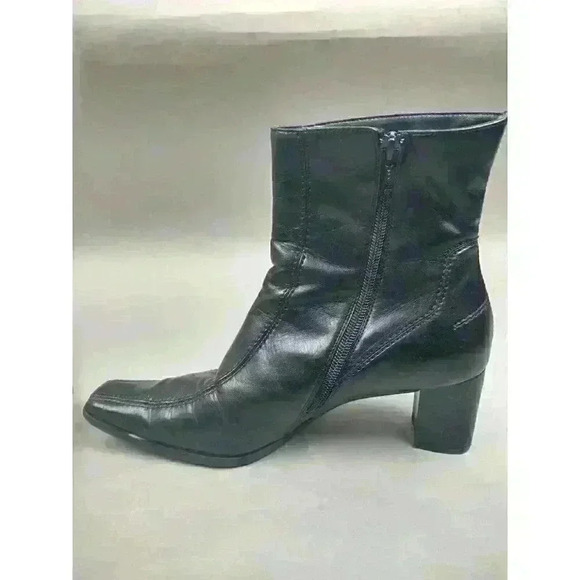 Paul Green Ankle Booties Women’s US 9 baby soft Black Leather Side Zip - Picture 6 of 11